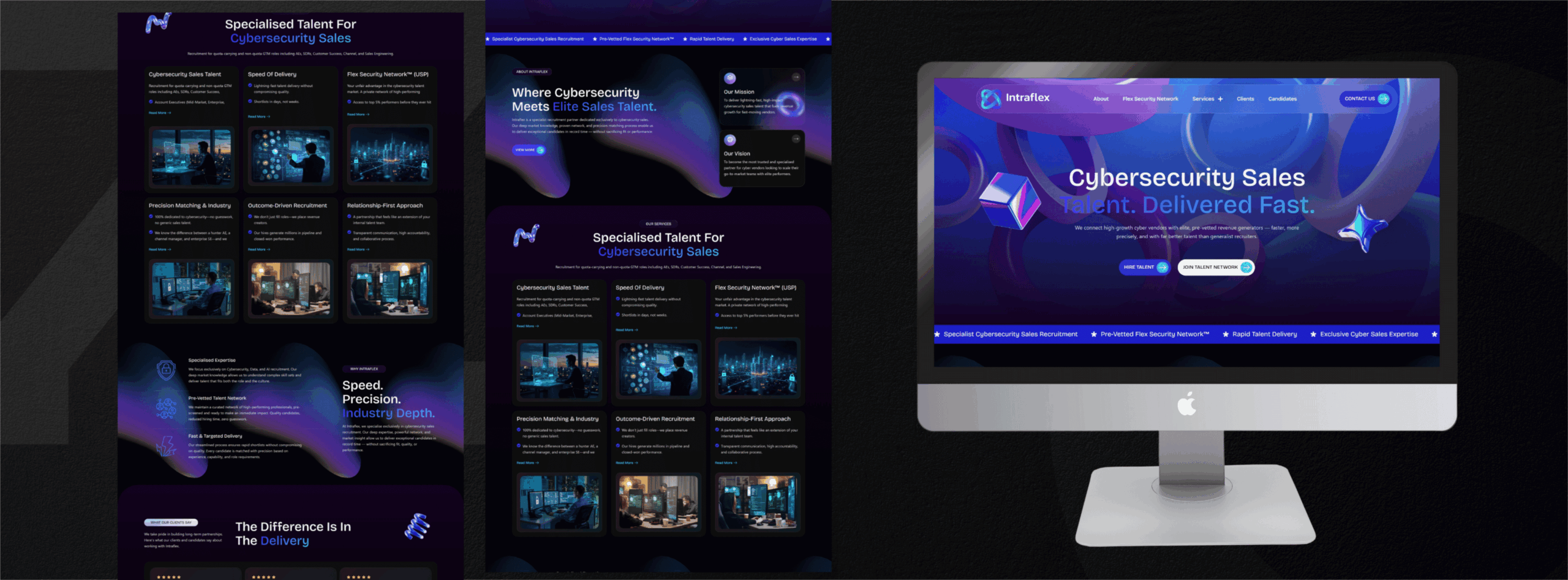 Intraflex Cybersecurity Sales Recruitment Website