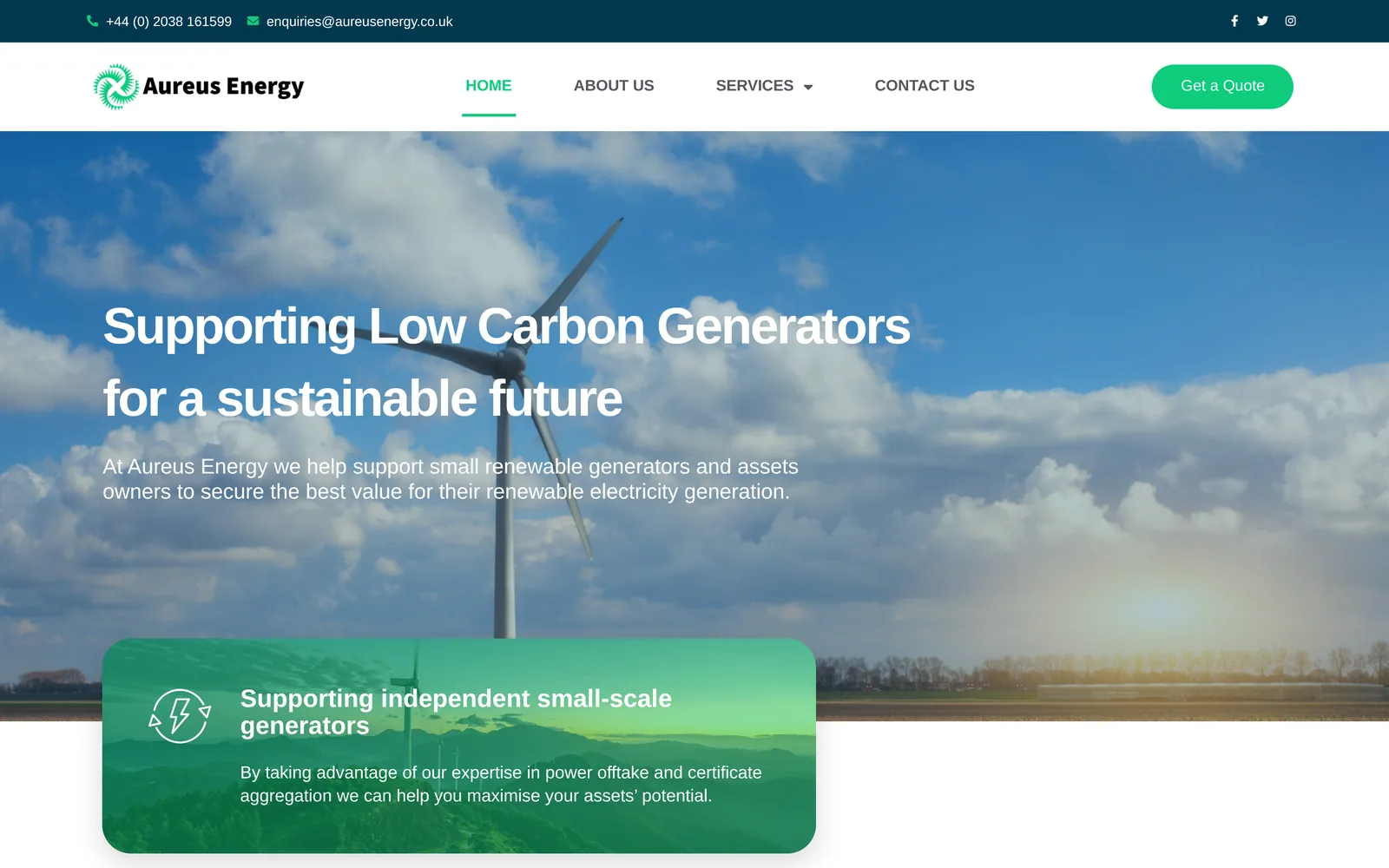 Aureus Energy — screenshot