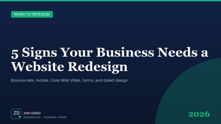 Editorial cover image for the article 5 Signs Your Business Needs a Website Redesign in 2026