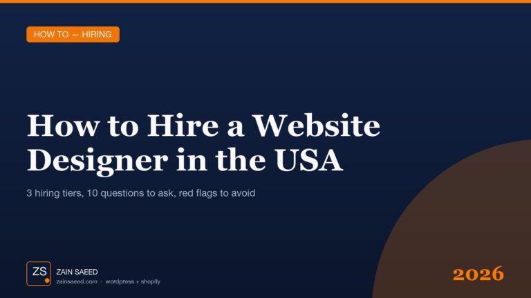Editorial cover image for How to Hire a Website Designer in the USA in 2026