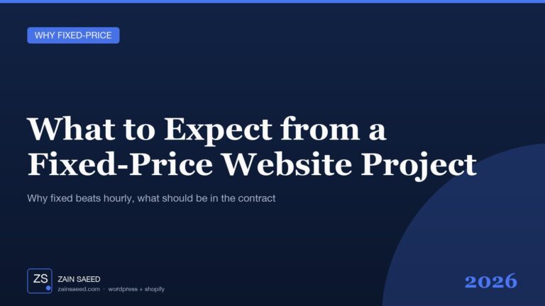 Editorial cover image for What to Expect from a Fixed-Price Website Project in 2026