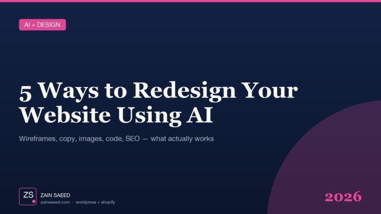Editorial cover image for 5 Ways to Redesign Your Website Using AI in 2026