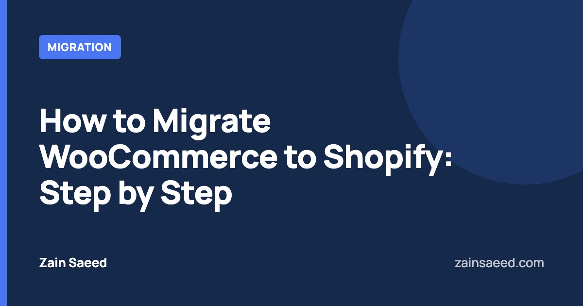Cover image reading How to Migrate WooCommerce to Shopify