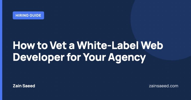 How to vet a white-label web developer cover